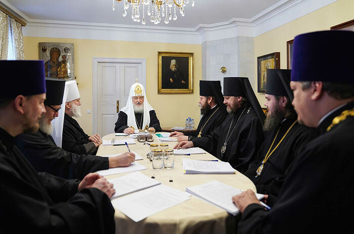 Святейший Патриарх Кирилл провёл Архиерейский Совет Московской митрополии