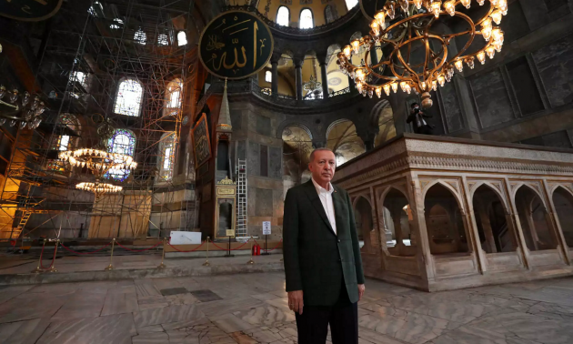 Эрдоган в Соборе Святой Софии