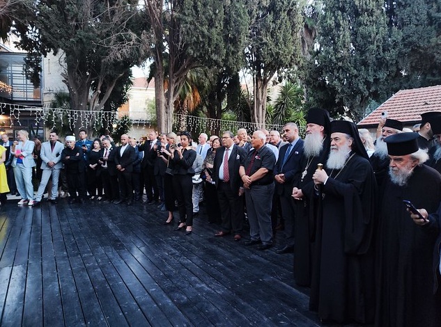 Блаженнейший Патриарх Феофил посетил приём в честь Дня России на Сергиевском подворье в Иерусалиме