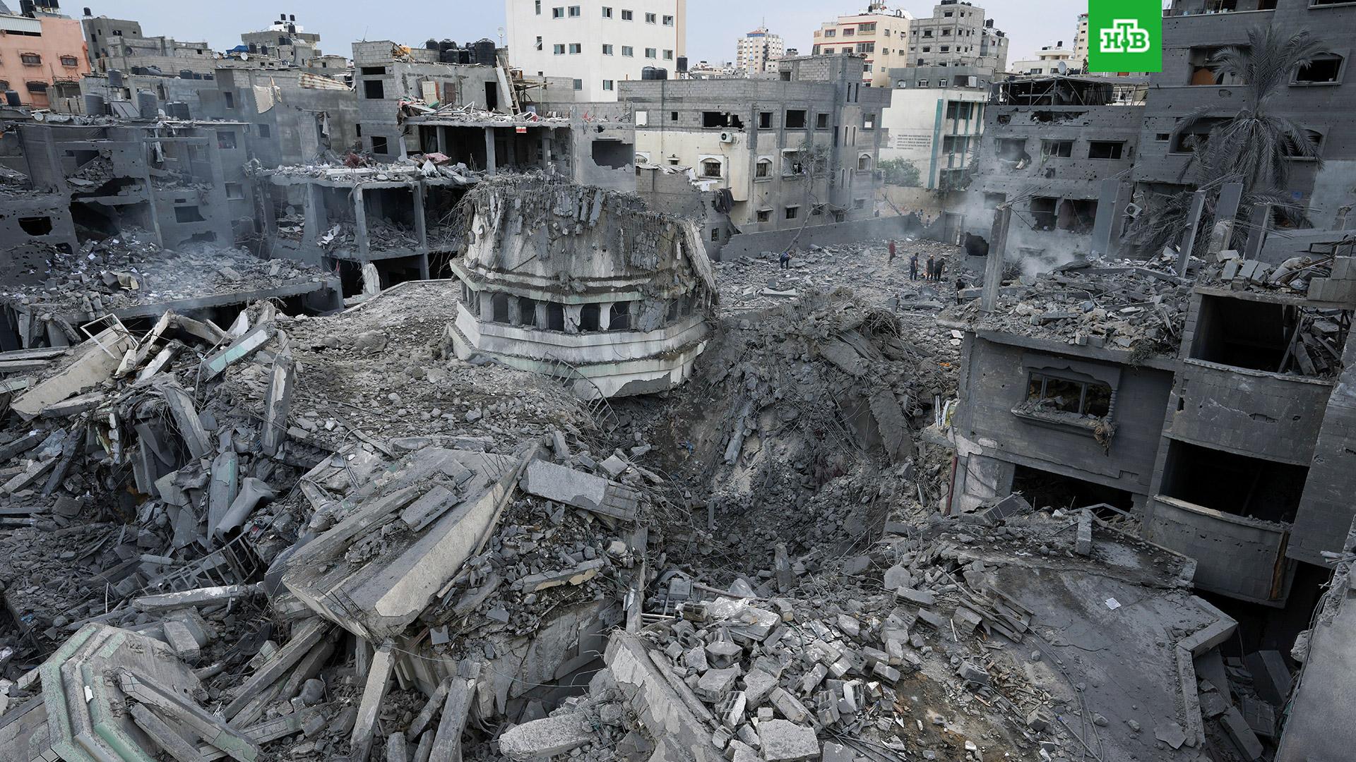 Сектор Газа после обстрела евреев