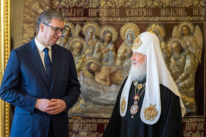 Президент Сербии Александр Вучич и Святейший Патриарх Кирилл