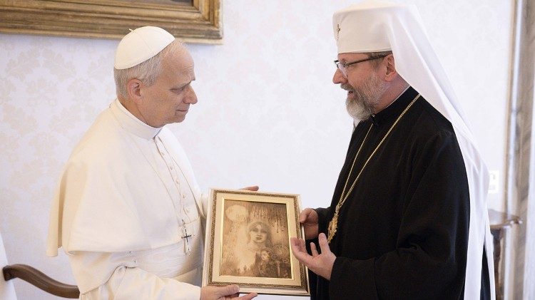 Папа Римский Лев принял у себя в резиденции главу Украинской греко-католической церкви Святослава Шевчука