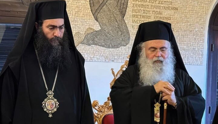 Архиепископ Кипрский  Георгий и митрополит Пафосский Тихик