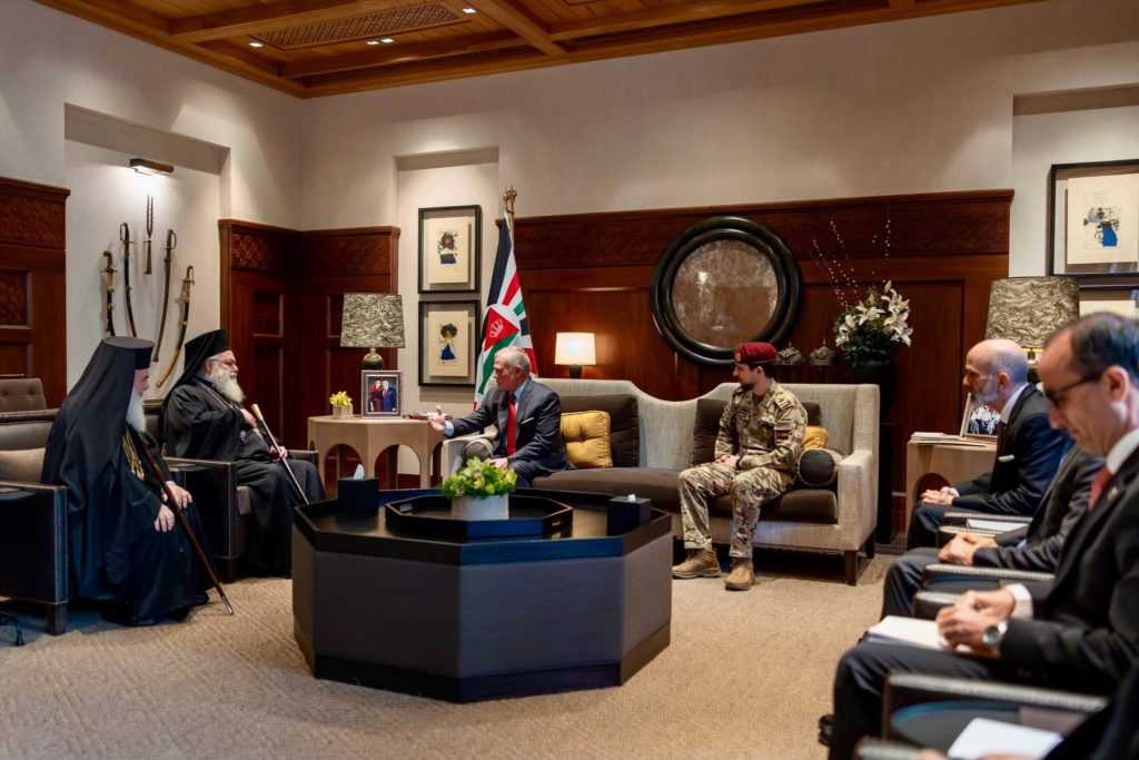 Предстоятели Иерусалимской, Антиохийской и Сербской Поместных Православных Церквей провели встречу с королём Иордании Абдаллой II