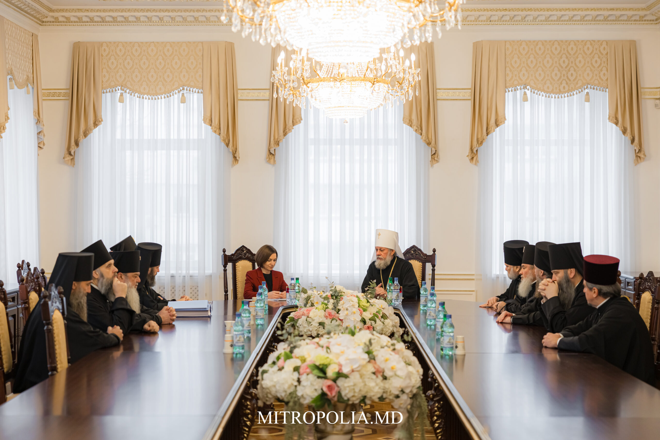 Майя Санду впервые посетила Св. Синод Православной Церкви Молдовы