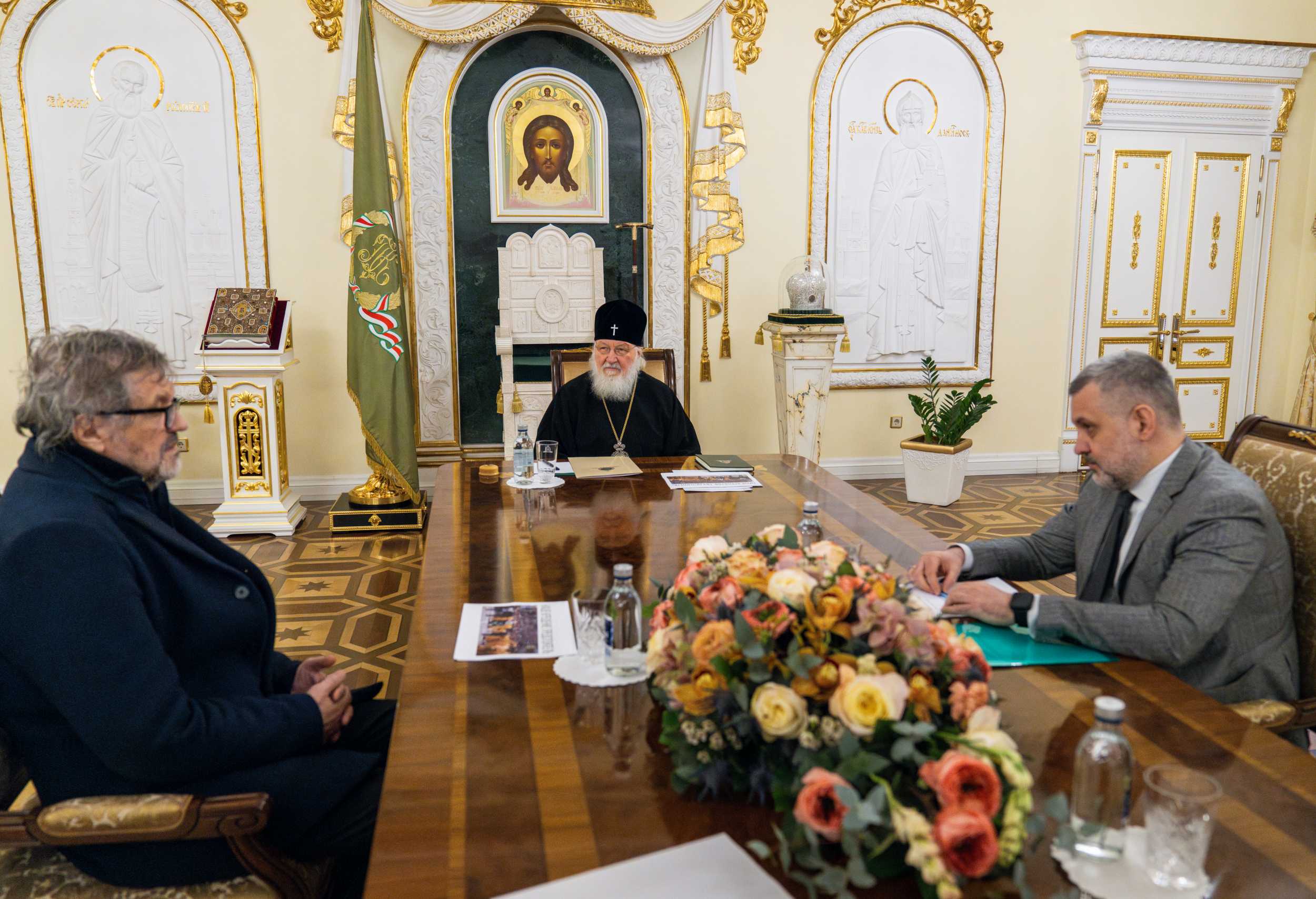 Святейший Патриарх Кирилл встретился с Эмиром Кустурицей