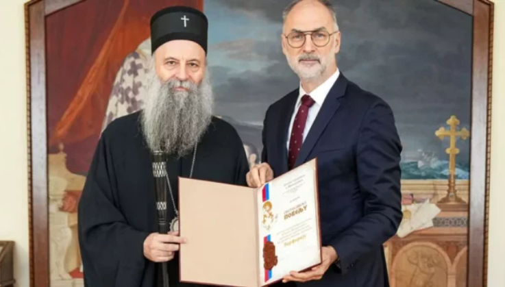 Патриарх Сербский Порфирий принял заместителя премьер-министра Македонии Ивана Стоилковича