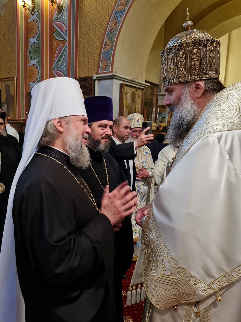 Митрополит Тверской Амвросий Грузинскому Патриарху Шио сердечные поздравления от Святейшего Патриарха Кирилла