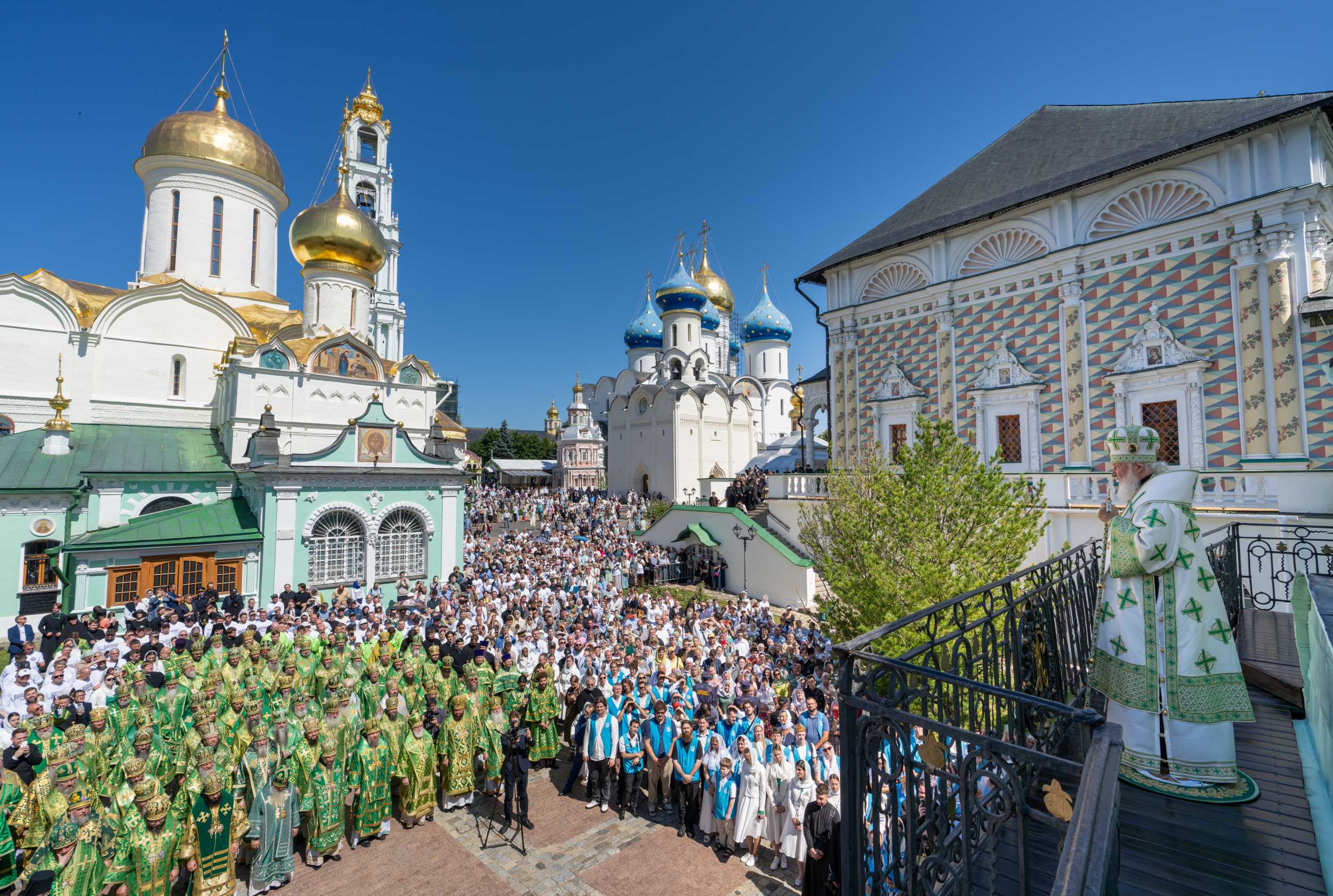 Святейший Патриарх Кирилл возглавил торжества в Троице-Сергиевой лавре