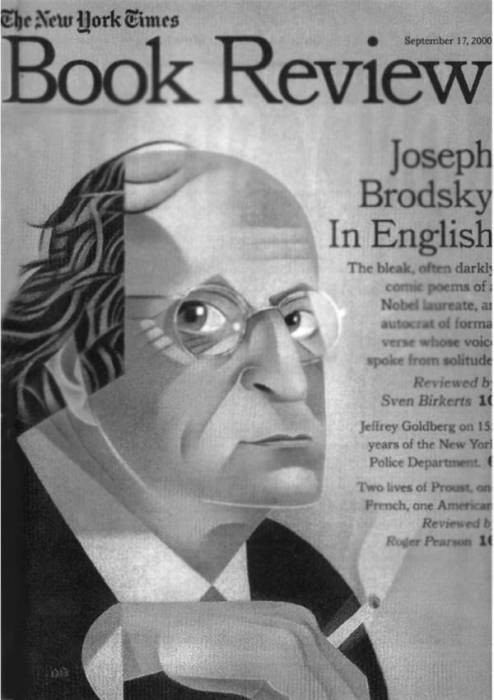 Обложка книжного обозрения «New York Times», посвящённого Иосифу Бродскому. 