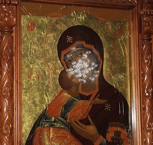 Расстрелянная Владимирская икона Божией Матери