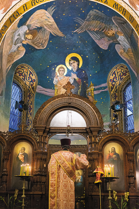 Мозаики церкви  Марии Магдалины выполнены по эскизам В. М. Васнецова