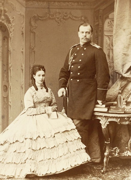 Александр Александрович со своей супругой в конце 1860-х годов