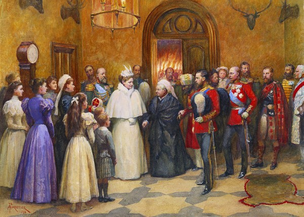 Александр III в гостях у королевы Виктории в замке Балморал