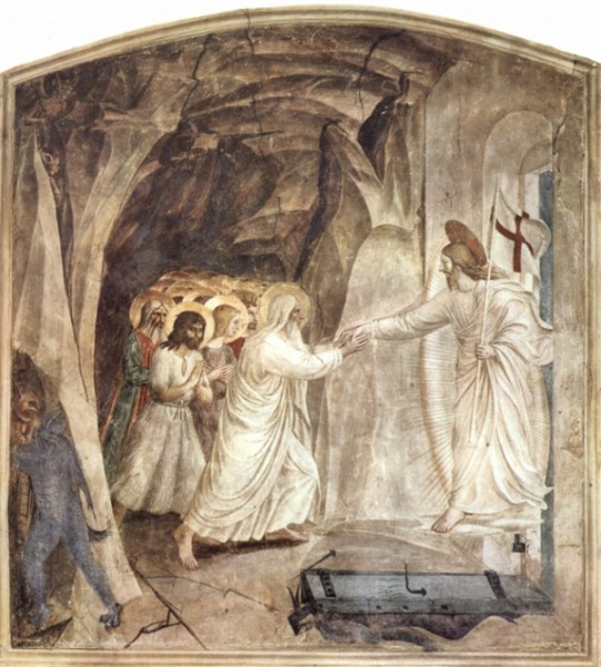 Фра Беато Анджелико. Цикл фресок доминиканского монастыря Сан Марко во Флоренции, сцена Сошествие во ад.  Освобождение Адама