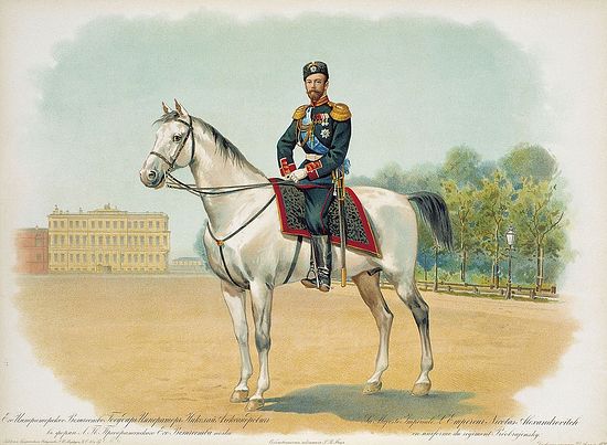 Св. страстотерпец Николай II в форме лейб-гвардии Преображенского Его Величества полка