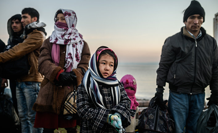 Сирийские беженцы на турецкой границе