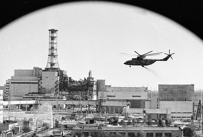 Чернобыльская АЭС. Тушение пожара