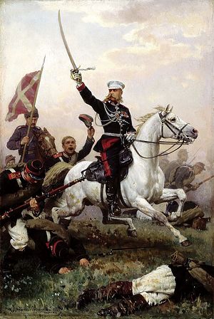«Генерал Михаил Дмитриевич Скобелев на коне» Дмитриев-Оренбургский (1883)