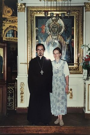 С супругой Ольгой в СПбДА. 1997