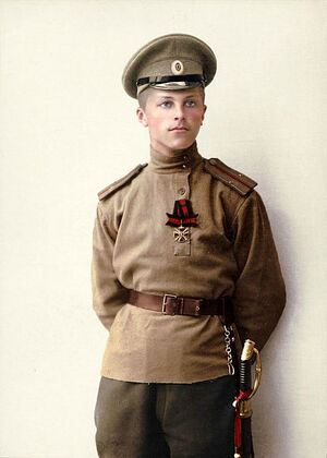 Русский офицер с орденом святого Владимира, 1915 год